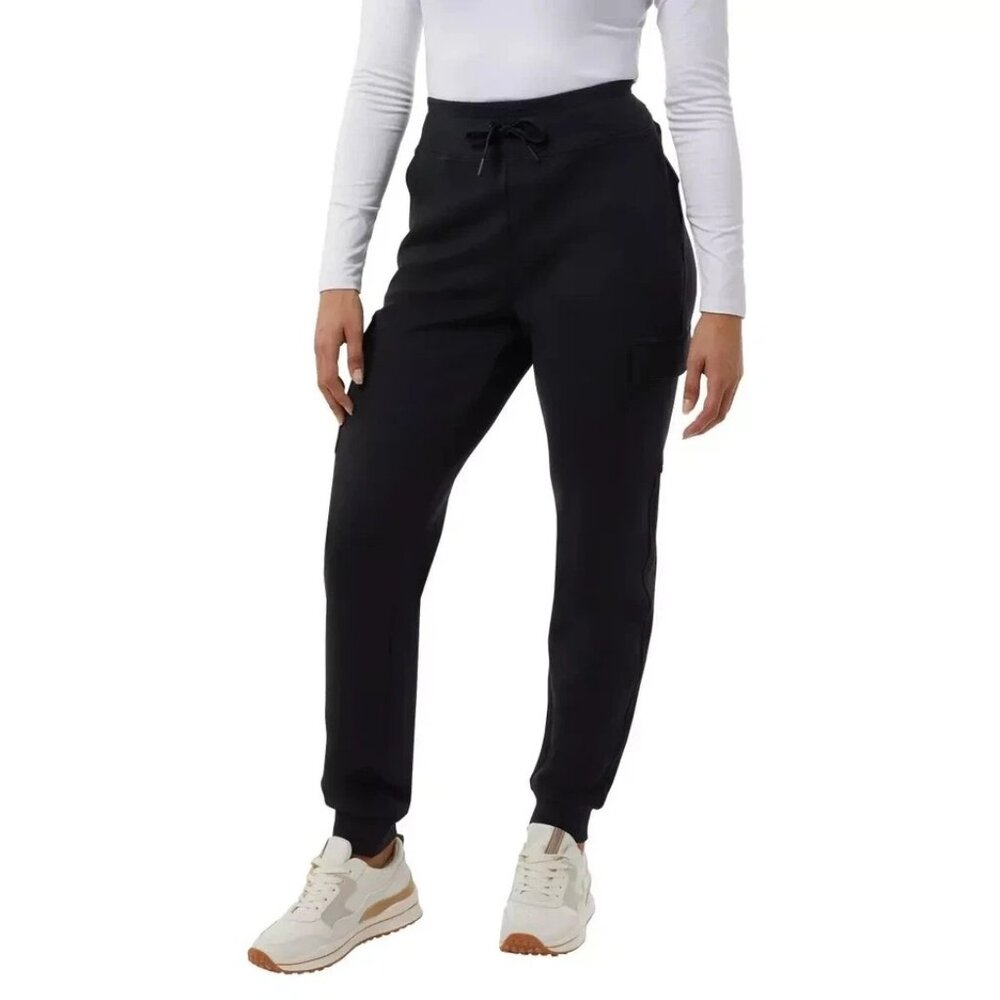 32 Degrees Women M Cargo Jogger Pants Tech Fleece Athletic Elastic Drawstring